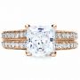 14k Rose Gold 14k Rose Gold Princess Cut Diamond Engagement Ring - Top View -  212 - Thumbnail