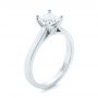 18k White Gold 18k White Gold Princess Cut Diamond Engagement Ring - Three-Quarter View -  104091 - Thumbnail