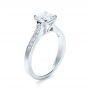  Platinum Platinum Princess Cut Diamond Engagement Ring - Three-Quarter View -  1381 - Thumbnail