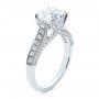 18k White Gold Princess Cut Diamond Engagement Ring - Three-Quarter View -  195 - Thumbnail