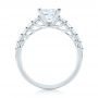 18k White Gold Princess Cut Diamond Engagement Ring - Front View -  103082 - Thumbnail