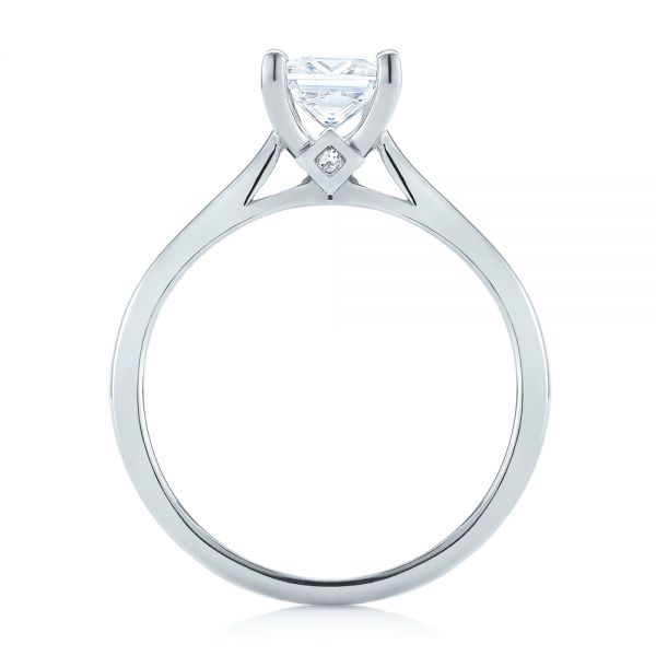 18k White Gold 18k White Gold Princess Cut Diamond Engagement Ring - Front View -  104091