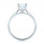 14k White Gold Princess Cut Diamond Engagement Ring - Front View -  104091 - Thumbnail