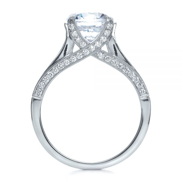 Platinum Platinum Princess Cut Diamond Engagement Ring - Front View - 195