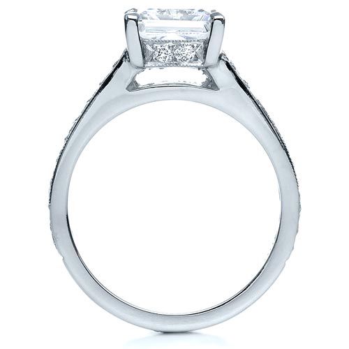 Platinum Platinum Princess Cut Diamond Engagement Ring - Front View - 212