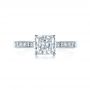  Platinum Platinum Princess Cut Diamond Engagement Ring - Top View -  1381 - Thumbnail
