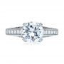 18k White Gold Princess Cut Diamond Engagement Ring - Top View -  195 - Thumbnail