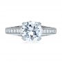 14k White Gold 14k White Gold Princess Cut Diamond Engagement Ring - Top View -  195 - Thumbnail