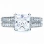 14k White Gold 14k White Gold Princess Cut Diamond Engagement Ring - Top View -  212 - Thumbnail