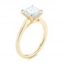 14k Yellow Gold Princess Cut Diamond Engagement Ring - Three-Quarter View -  105124 - Thumbnail