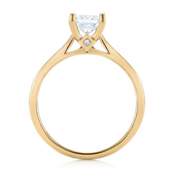 14k Yellow Gold 14k Yellow Gold Princess Cut Diamond Engagement Ring - Front View -  104091