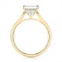 14k Yellow Gold Princess Cut Diamond Engagement Ring - Front View -  105124 - Thumbnail
