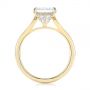 14k Yellow Gold Princess Cut Diamond Engagement Ring - Front View -  105124 - Thumbnail