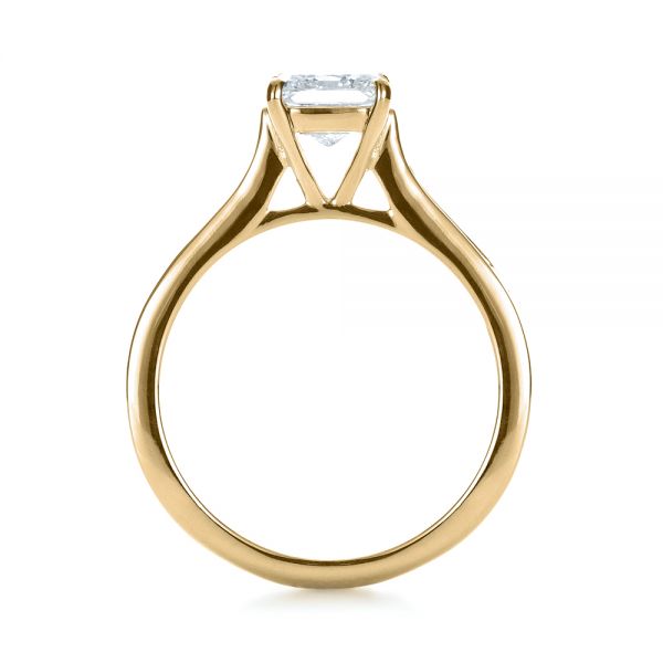 18k Yellow Gold 18k Yellow Gold Princess Cut Diamond Engagement Ring - Front View -  1381
