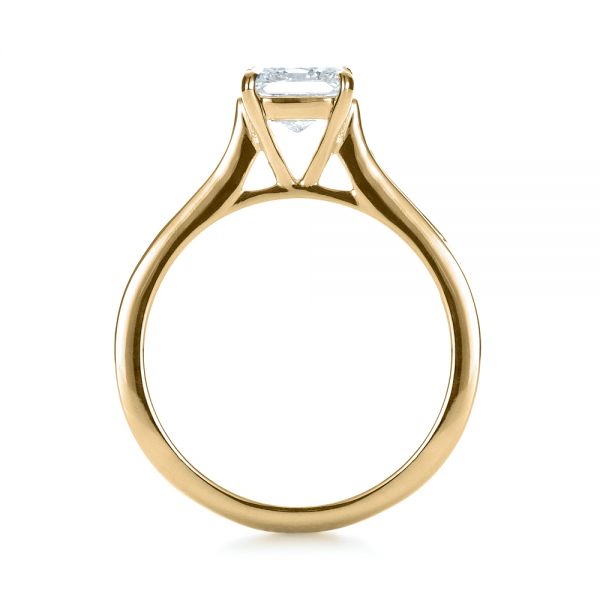 14k Yellow Gold 14k Yellow Gold Princess Cut Diamond Engagement Ring - Front View - 1381