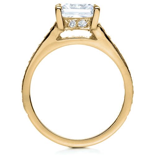 14k Yellow Gold 14k Yellow Gold Princess Cut Diamond Engagement Ring - Front View -  212