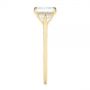 14k Yellow Gold Princess Cut Diamond Engagement Ring - Side View -  105124 - Thumbnail