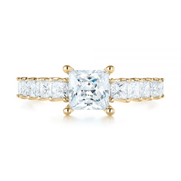 18k Yellow Gold Princess Cut Diamond Engagement Ring #103082 - Seattle ...