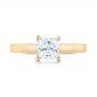 14k Yellow Gold 14k Yellow Gold Princess Cut Diamond Engagement Ring - Top View -  104091 - Thumbnail