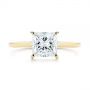 14k Yellow Gold Princess Cut Diamond Engagement Ring - Top View -  105124 - Thumbnail