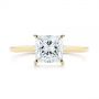 18k Yellow Gold 18k Yellow Gold Princess Cut Diamond Engagement Ring - Top View -  105124 - Thumbnail