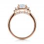 18k Rose Gold 18k Rose Gold Princess Cut Halo Diamond Engagement Ring - Vanna K - Front View -  1313 - Thumbnail