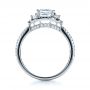 18k White Gold Princess Cut Halo Diamond Engagement Ring - Vanna K - Front View -  1313 - Thumbnail