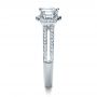 18k White Gold Princess Cut Halo Diamond Engagement Ring - Vanna K - Side View -  1313 - Thumbnail