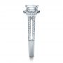 18k White Gold Princess Cut Halo Diamond Engagement Ring - Vanna K - Side View -  1313 - Thumbnail
