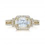 14k Yellow Gold 14k Yellow Gold Princess Cut Halo Diamond Engagement Ring - Vanna K - Top View -  1313 - Thumbnail