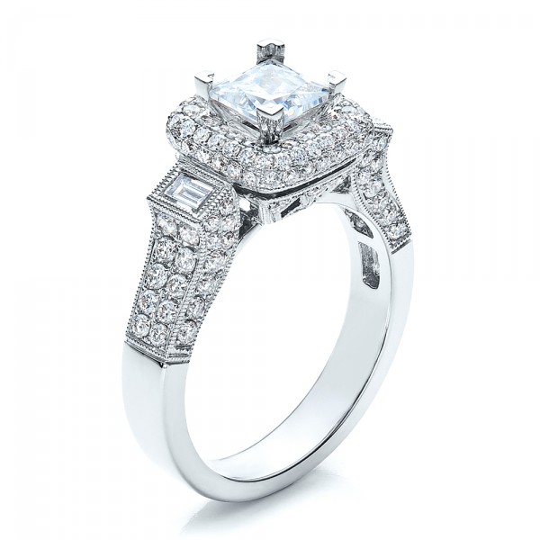  Princess  Cut  Diamond Halo  Engagement  Ring  Vanna K 