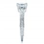  Platinum Platinum Princess Cut Pave Engagement Ring - Side View -  1467 - Thumbnail