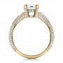 14k Yellow Gold 14k Yellow Gold Princess Cut Pave Engagement Ring - Front View -  1467 - Thumbnail