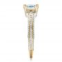 14k Yellow Gold 14k Yellow Gold Princess Cut Pave Engagement Ring - Side View -  1467 - Thumbnail