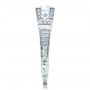 18k White Gold Princess Cut Side Stones Engagement Ring - Vanna K - Side View -  100057 - Thumbnail