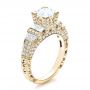 14k Yellow Gold 14k Yellow Gold Princess Cut Side Stones Engagement Ring - Vanna K - Three-Quarter View -  100057 - Thumbnail