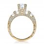 18k Yellow Gold 18k Yellow Gold Princess Cut Side Stones Engagement Ring - Vanna K - Front View -  100057 - Thumbnail