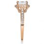 14k Rose Gold 14k Rose Gold Princess Cut With Diamond Halo Engagement Ring - Side View -  169 - Thumbnail