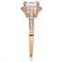 14k Rose Gold 14k Rose Gold Princess Cut With Diamond Halo Engagement Ring - Side View -  169 - Thumbnail