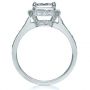 14k White Gold 14k White Gold Princess Cut With Diamond Halo Engagement Ring - Front View -  169 - Thumbnail