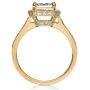 18k Yellow Gold 18k Yellow Gold Princess Cut With Diamond Halo Engagement Ring - Front View -  169 - Thumbnail