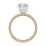 18k Rose Gold Profile Diamonds Oval Engagement Ring - Front View -  108368 - Thumbnail