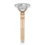 18k Rose Gold Profile Diamonds Oval Engagement Ring - Side View -  108368 - Thumbnail