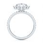 14k White Gold 14k White Gold Radiant Diamond Halo Engagement Ring - Front View -  107271 - Thumbnail