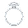  Platinum Radiant Diamond Halo Engagement Ring - Front View -  107271 - Thumbnail