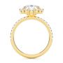 14k Yellow Gold 14k Yellow Gold Radiant Diamond Halo Engagement Ring - Front View -  107271 - Thumbnail