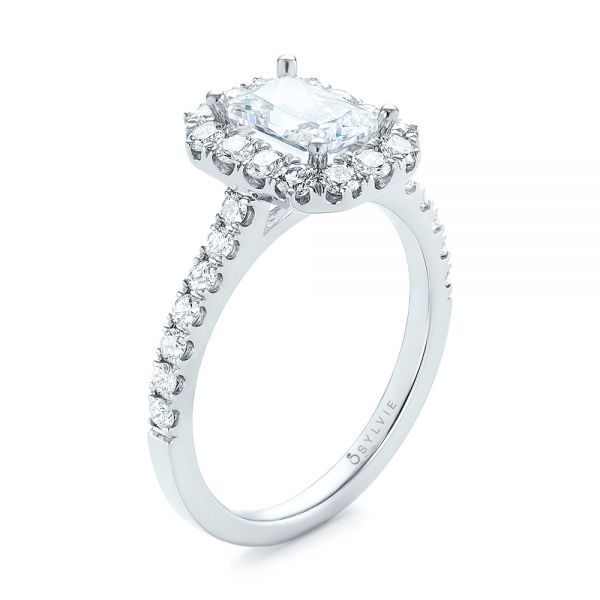 Radiant Halo Diamond Engagement Ring - Image
