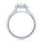 14k White Gold Radiant Halo Diamond Engagement Ring - Front View -  103999 - Thumbnail