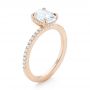 18k Rose Gold Diamond Engagement Ring - Three-Quarter View -  103371 - Thumbnail