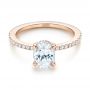 14k Rose Gold 14k Rose Gold Diamond Engagement Ring - Flat View -  103371 - Thumbnail